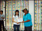 Certificate presentation from Trainer