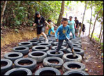 Obstacle Course Tyre Run